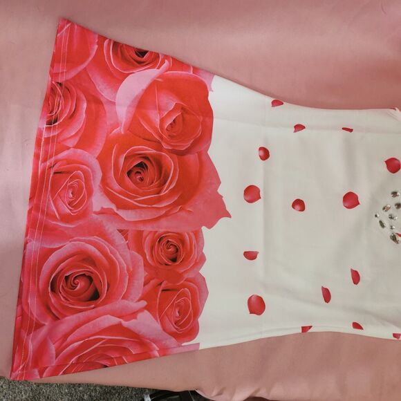 Rose Floral Tank Extra Small Womens Dress Harajuku Shibuya 109 Floral Party Prom - Picture 4 of 9